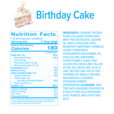 Birthday Cake Nut Butter Frosting